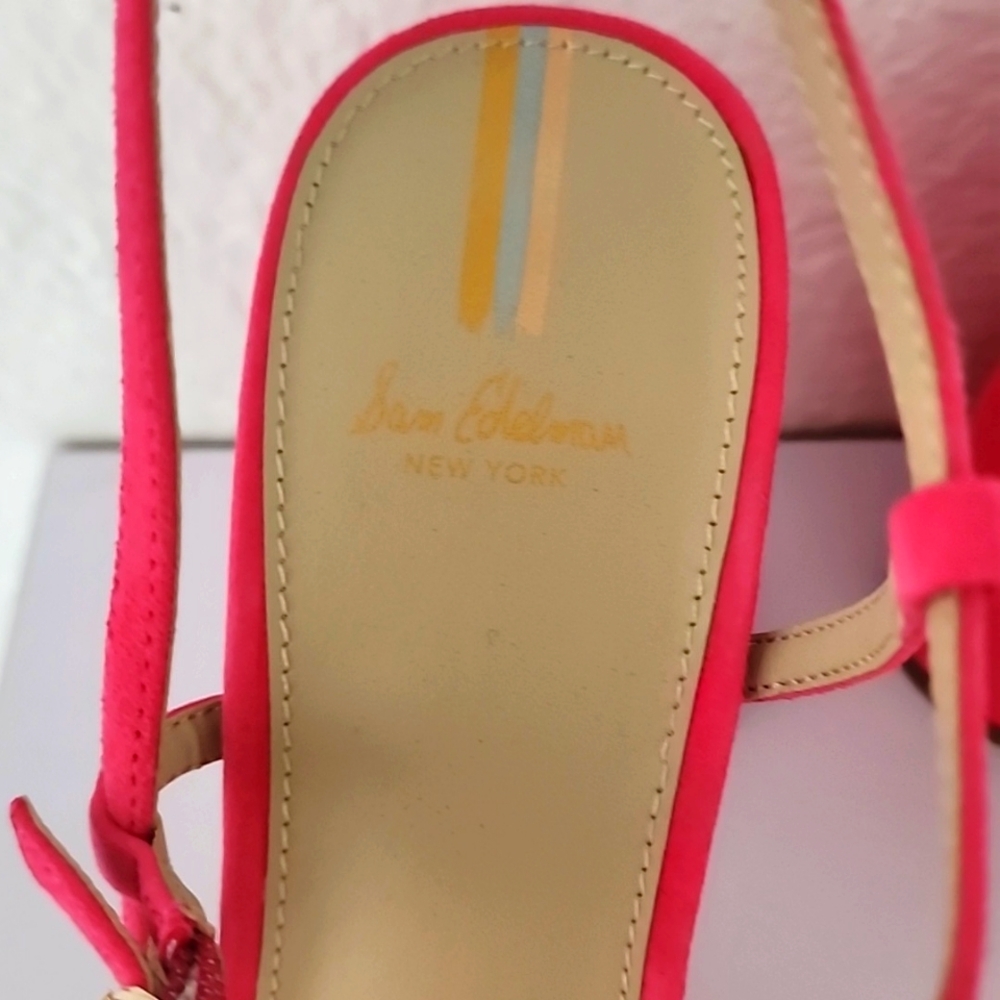 Sam Edelman Women's Kit Slingback, Block Heeled, Leather NIB Sandals. Size 9M - Picture 7 of 16